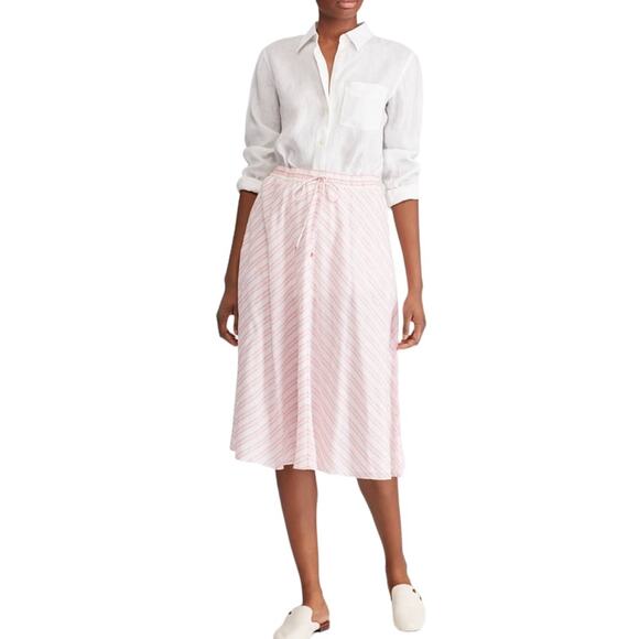 LAUREN RALPH LAUREN Mitered Stripe Berry Multi Lightweight Midi Shirt Size 8 - Picture 10 of 11